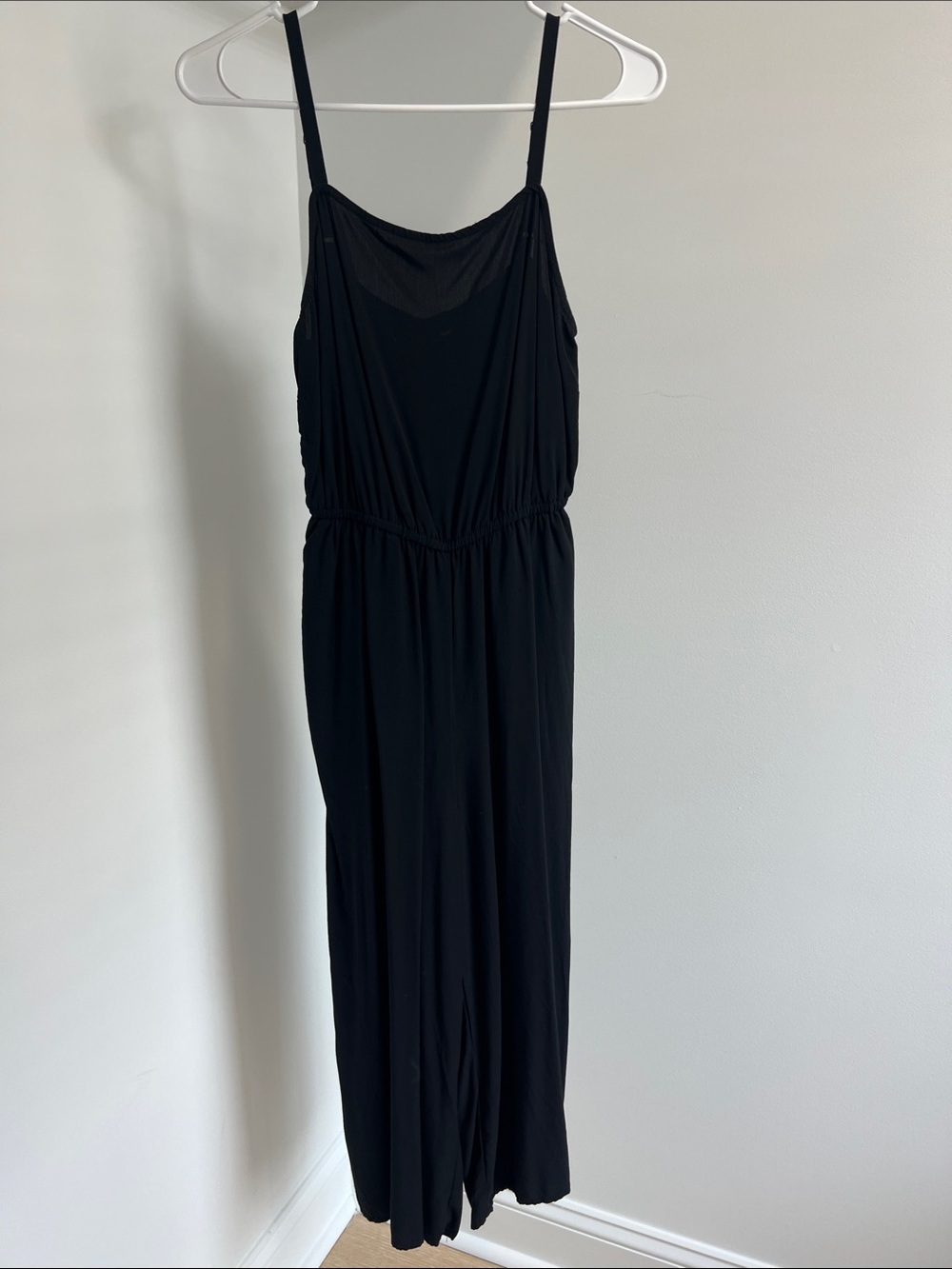 XS Black Spaghetti Strap Jumpsuit - Unbranded